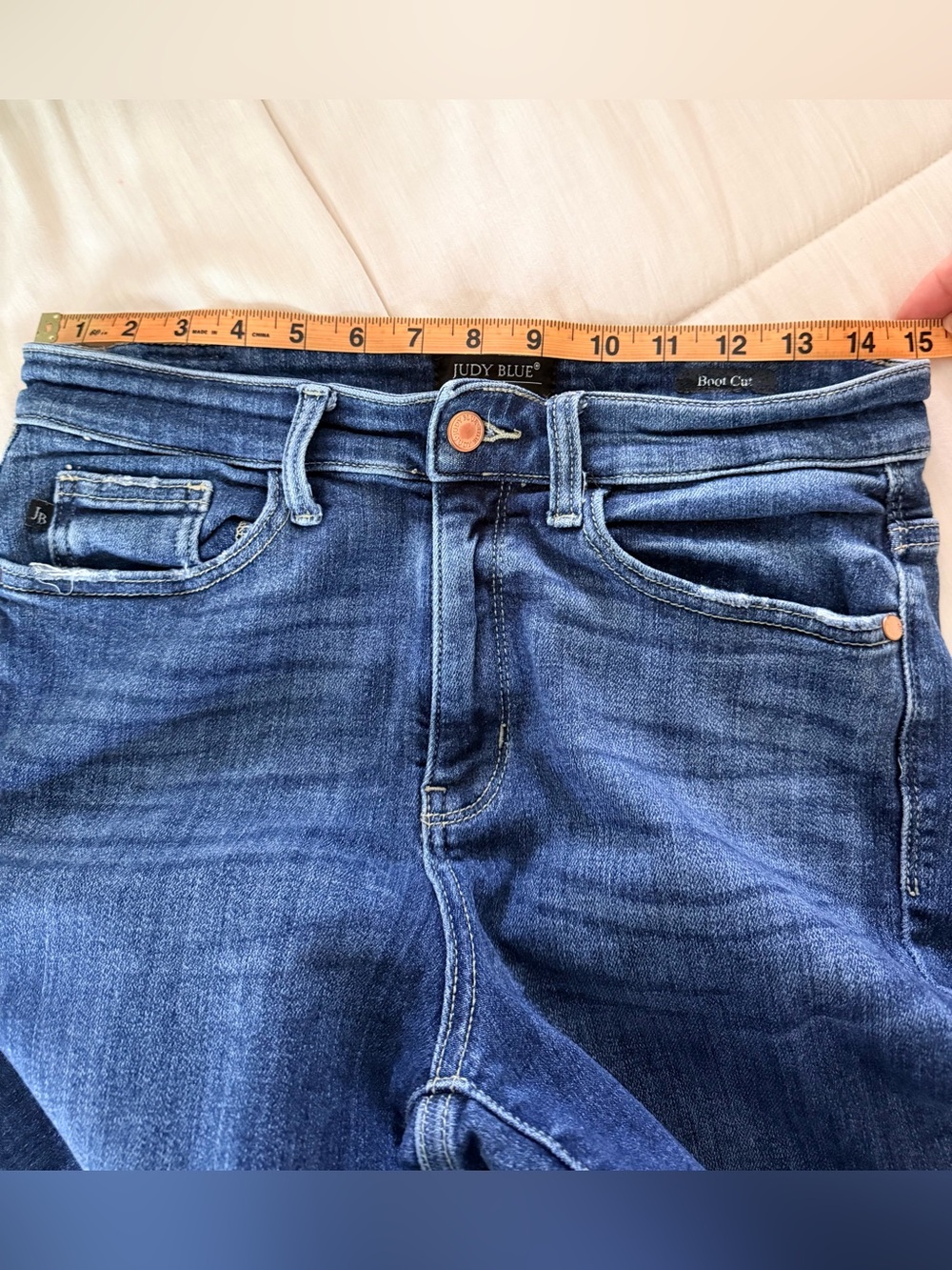 Judy Blue Boot cut medium wash denim jeans comfy some stretch tall 28x31 - Picture 10 of 10